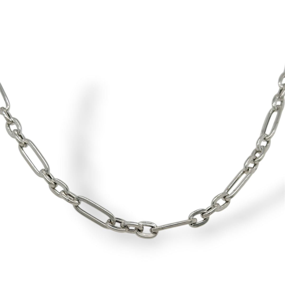 White Gold Paperclip Chain