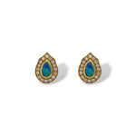 Australian Blue Opal Halo Drop
