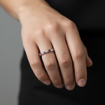 The Princess-cut Ruby and Diamond ring