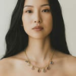 Sliced diamond necklace