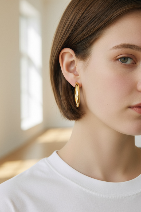 Aurelia Oval Hoops