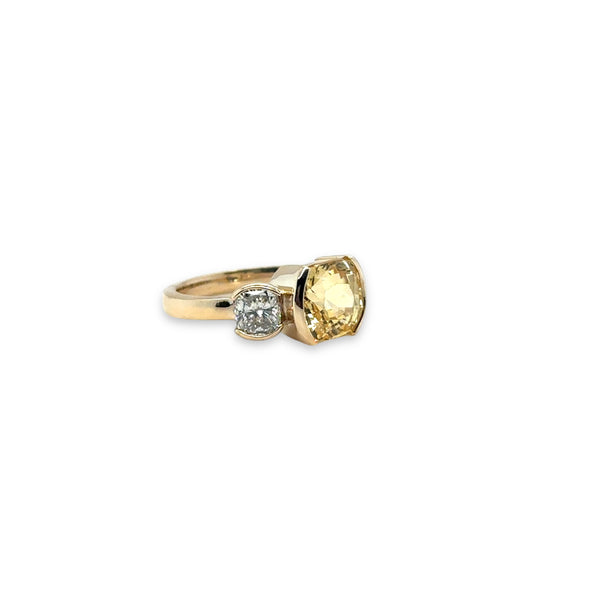Sapphire & Diamond Moi et Toi Ring for Monica