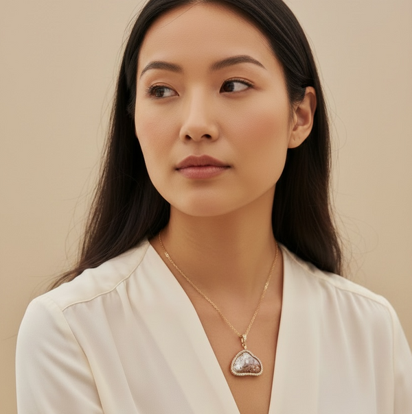 Sliced Diamond Rose Gold Charm