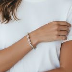 White Gold Chunky Bracelet