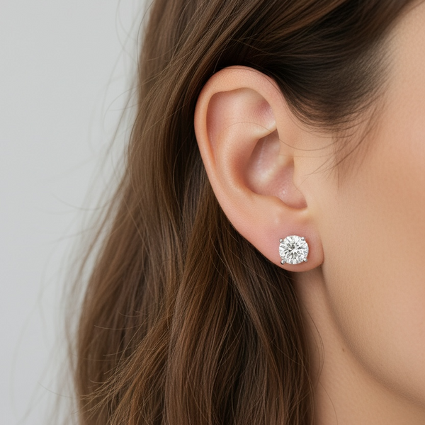 4 Prong Martini Earrings