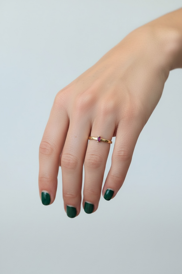 Rectangle Ruby Ring