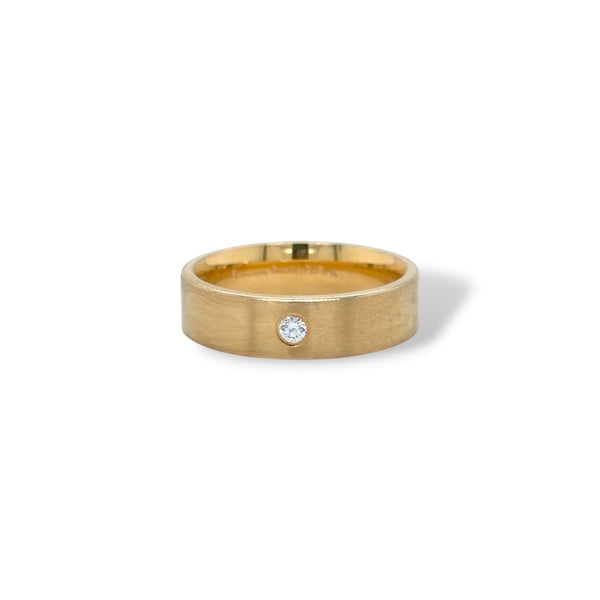 Diamond Center Wedding Band