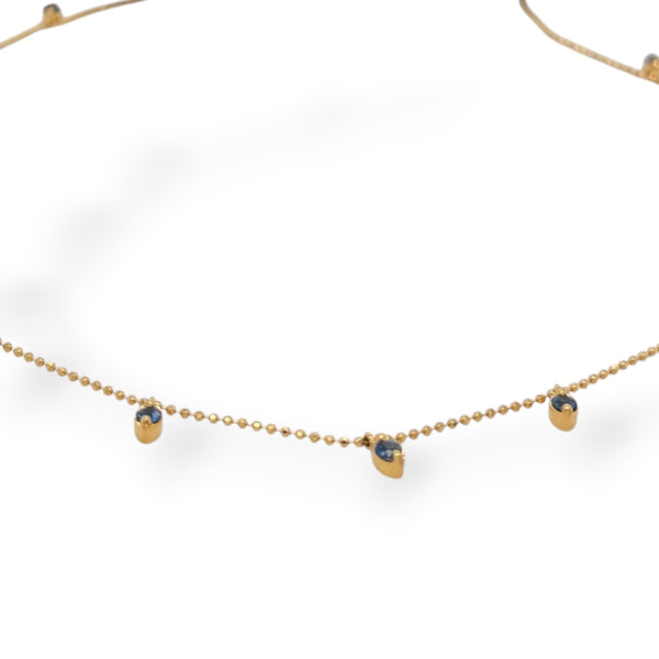 Blue Beaded Drop