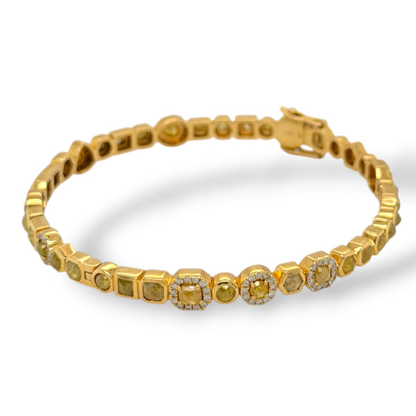 Raw Yellow Diamond Bangle