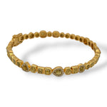 Raw Yellow Diamond Bangle