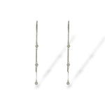 White Gold Waterfall Drop Earrings