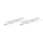 White Gold Waterfall Drop Earrings
