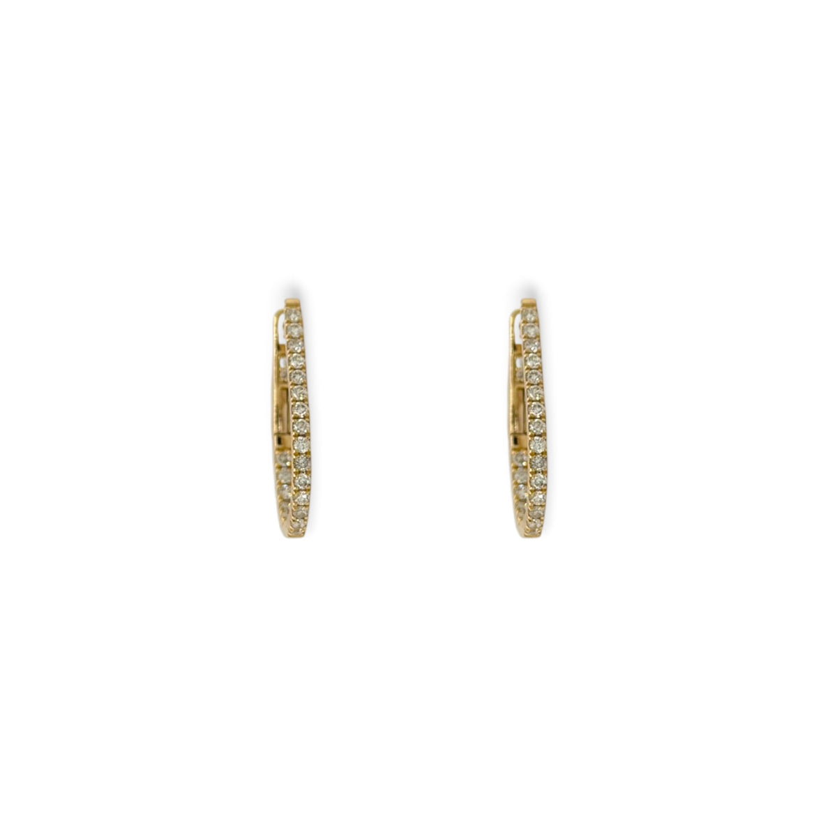 Golden Light Inside Out Hoops