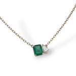 Emerald and Pear Diamond