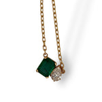 Emerald and Pear Diamond