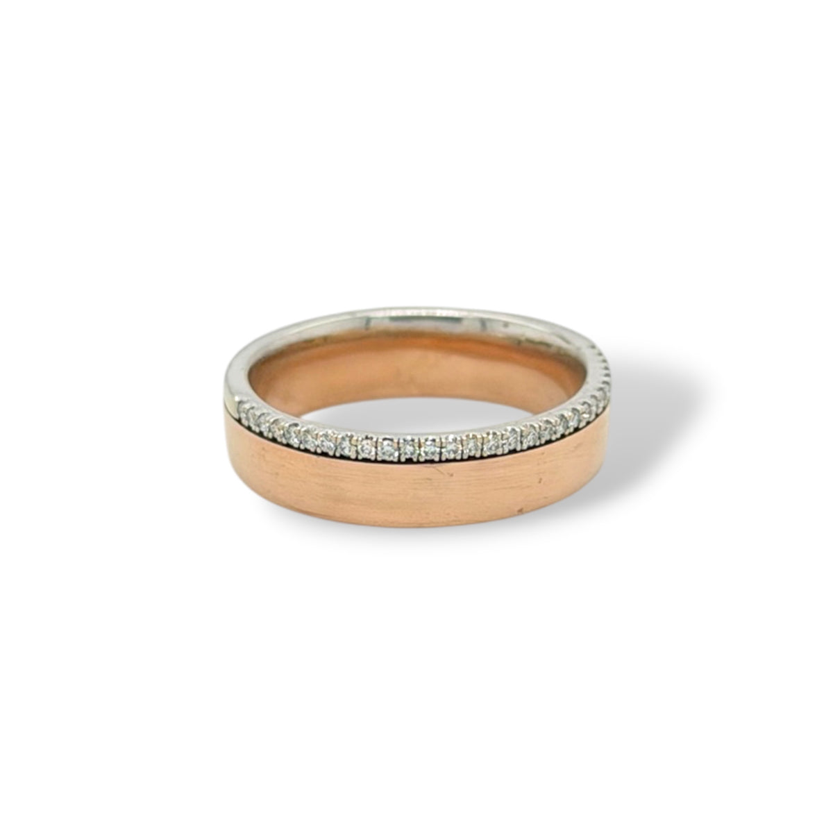 Rose and White Gold Diamond Ring