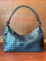 Black Braided Leather Handbag