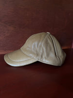 Olive Leather Hat