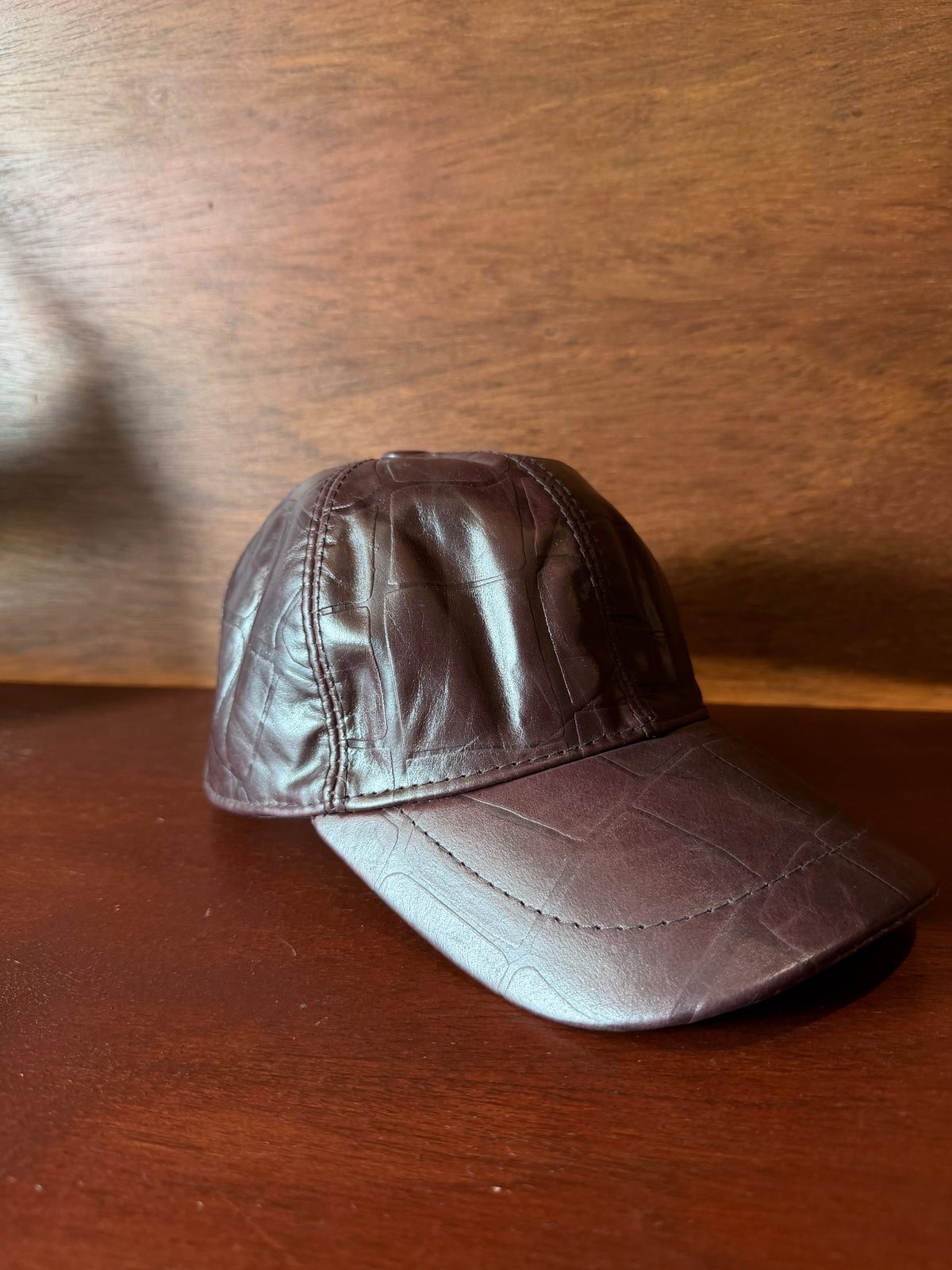 Embossed Bordeaux Cap