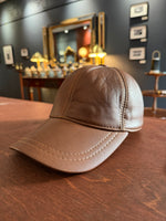 Brown Leather Cap