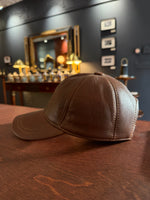 Brown Leather Cap
