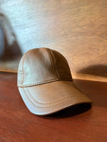 Brown Leather Cap