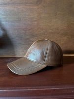 Brown Leather Cap