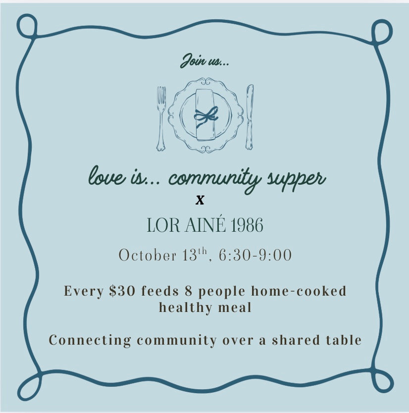 love is… community suppers 10/13