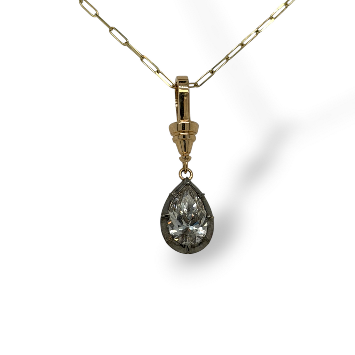 Georgian style Pear shape antique cut