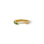 Diamond and Emerald Hoop- Individual