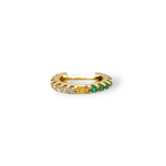 Diamond and Emerald Hoop- Individual