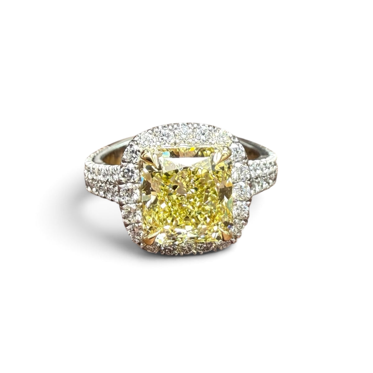 Custom Canary Yellow Diamond Ring Crafted for Kassie