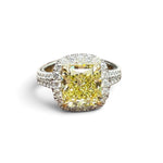 Custom Canary Yellow Diamond Ring Crafted for Kassie