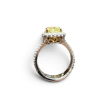 Custom Canary Yellow Diamond Ring Crafted for Kassie
