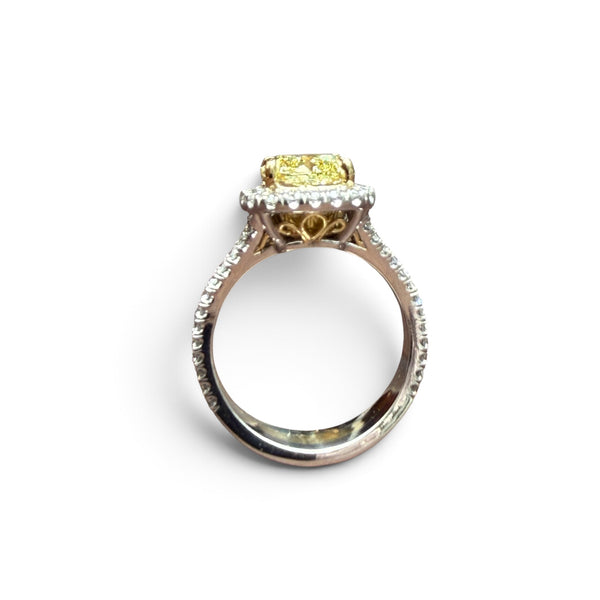 Custom Canary Yellow Diamond Ring Crafted for Kassie