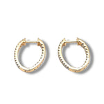 Inside Out Oval Hoops, Yellow Gold