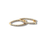 Inside Out Oval Hoops, Yellow Gold