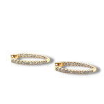 Inside Out Oval Hoops, Yellow Gold