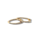 Inside Out Oval Hoops, Yellow Gold