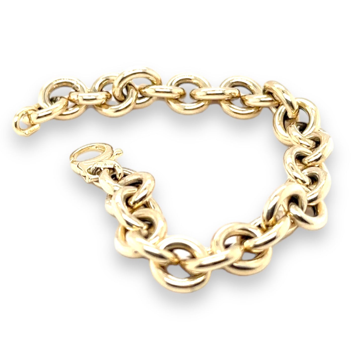 Bubble Round Link Classic Gold Bracelet