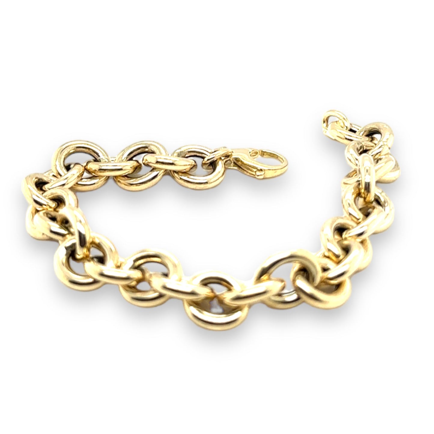 Bubble Round Link Classic Gold Bracelet