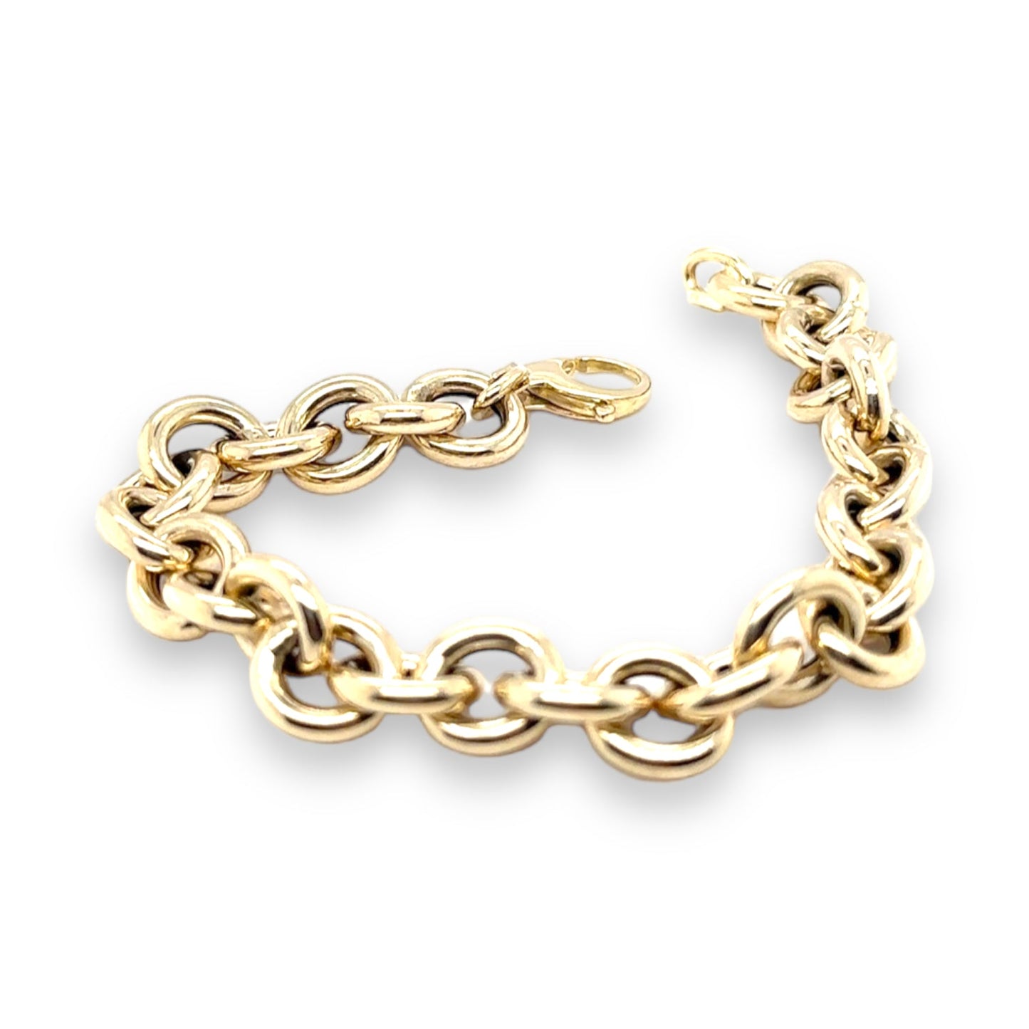 Bubble Round Link Classic Gold Bracelet