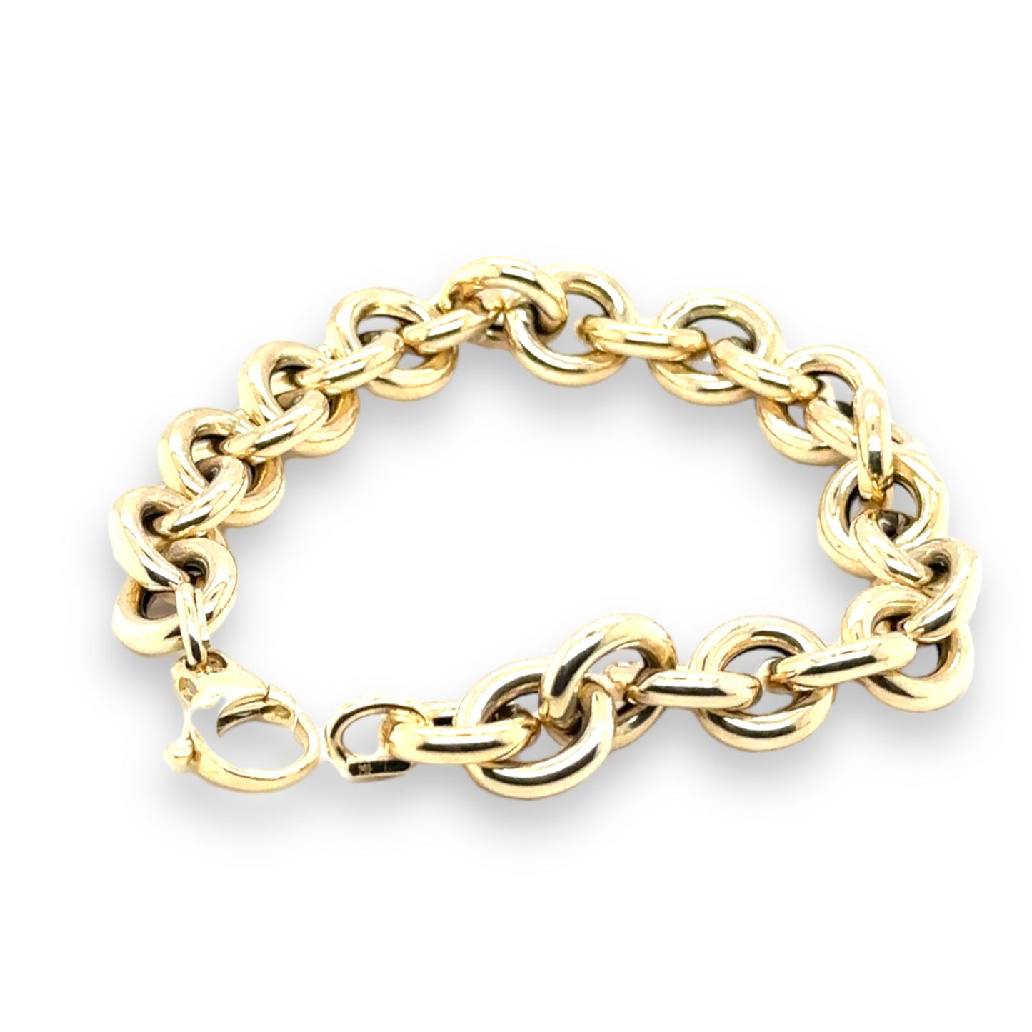 Bubble Round Link Classic Gold Bracelet