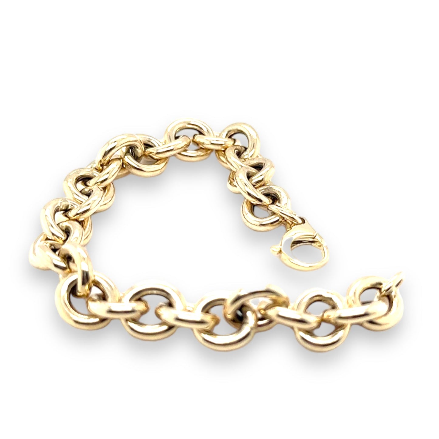 Bubble Round Link Classic Gold Bracelet