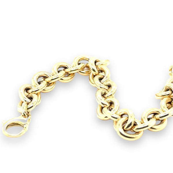 Bubble Round Link Classic Gold Bracelet