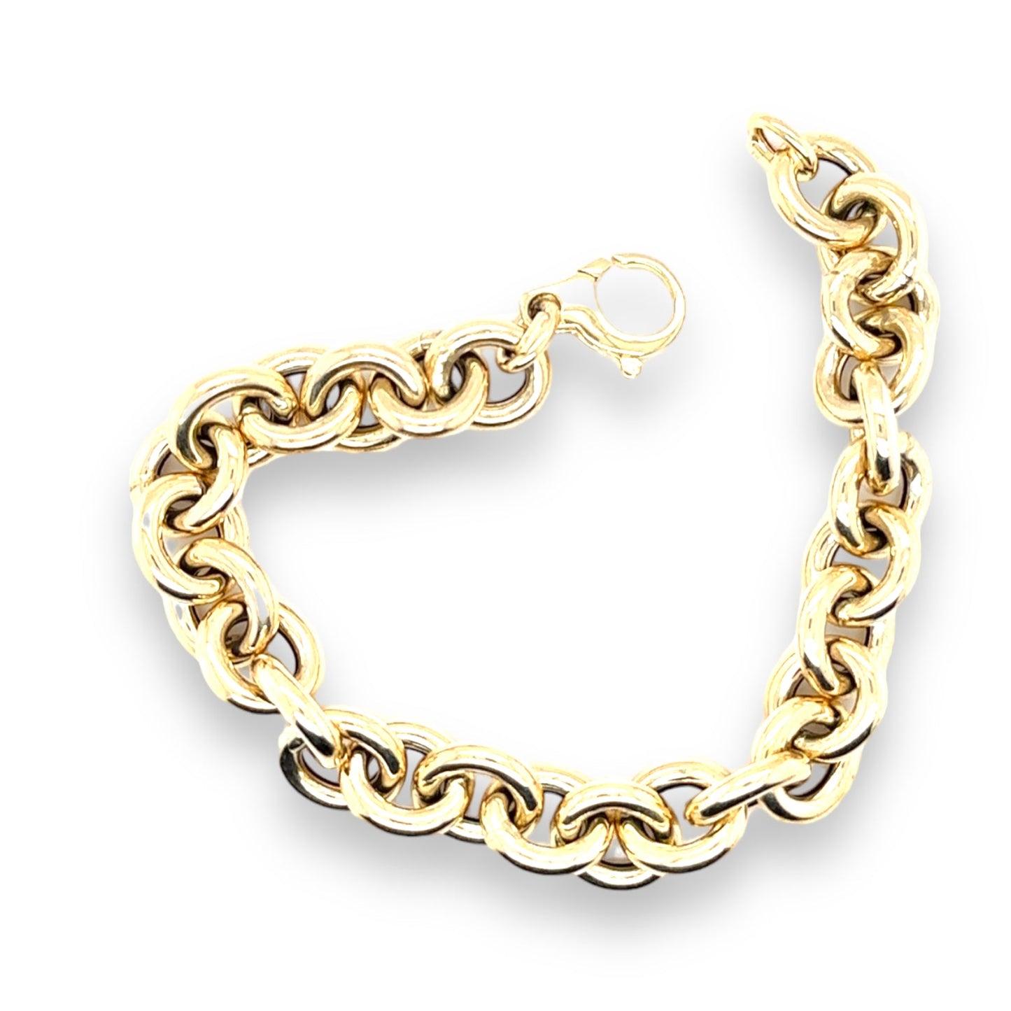 Bubble Round Link Classic Gold Bracelet