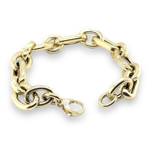 Bubble Link Classic Gold Bracelet