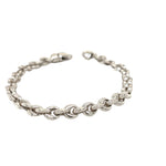 White Gold Chunky Bracelet