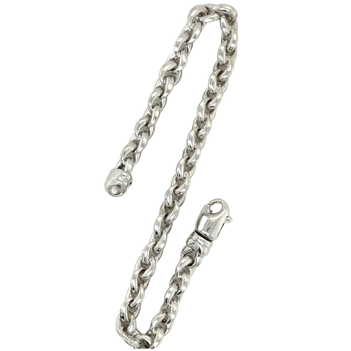 White Gold Chunky Bracelet