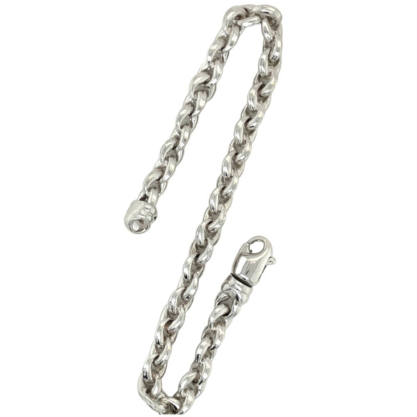 White Gold Chunky Bracelet
